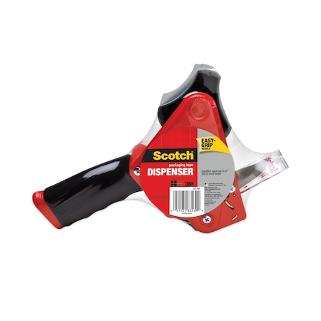 Scotch Pistol Grip Packaging Tape Dispenser, 3in Core, Metal, Red ST-181